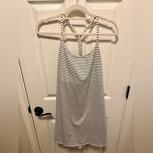 Athletic Works Black and White Striped Dress
